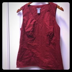Ann Taylor burgundy blouse